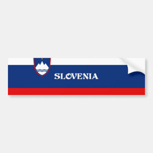 Vlag van Slovenië, gelabeld Bumpersticker