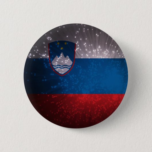 Vlag van Slovenië Ronde Button 5,7 Cm (Voorkant)