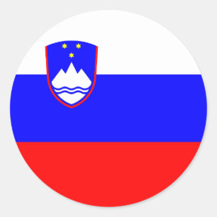 Vlag van Slovenië Ronde Sticker