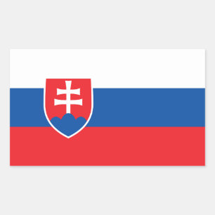 Vlag van Slowakije Rechthoekige Sticker