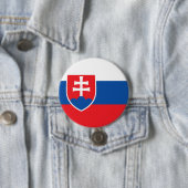 Vlag van Slowakije Ronde Button 7,6 Cm (In situ)