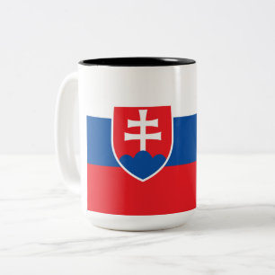 Vlag van Slowakije Tweekleurige Koffiemok