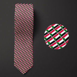 Vlag van Soedan patroon Stropdas