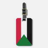 Vlag van Soedan Persoonlijke Easy ID Bagagelabel (Voorkant verticaal)
