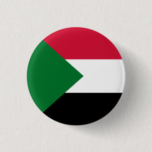 Vlag van Soedan Ronde Button 3,2 Cm