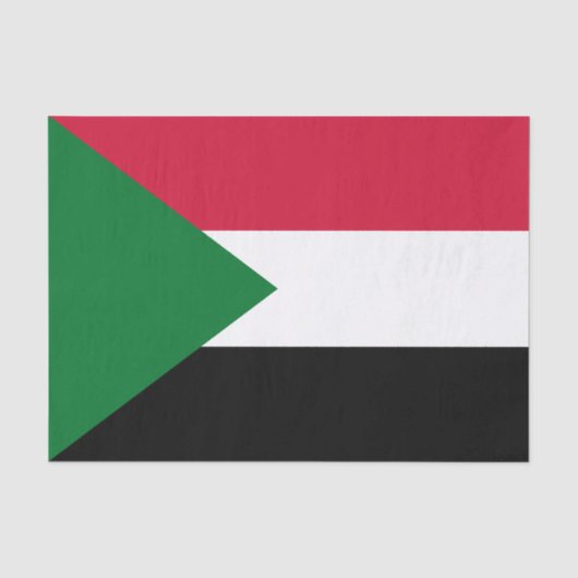 Vlag van Soedan Tissuepapier (Voorkant)