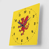 Vlag van Somerset Square Wall Clock Vierkante Klok (Hoek)