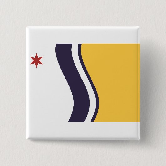 Vlag van South Bend, Indiana Vierkante Button 5,1 Cm (Voorkant)