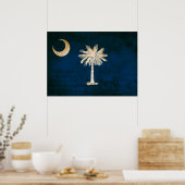  vlag van South Carolina Poster (Keuken)