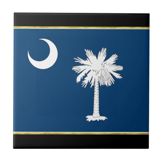vlag van South Carolina Tegeltje (Voorkant)