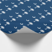 Vlag van South Carolina Tiled Pattern Cadeaupapier (Hoek)