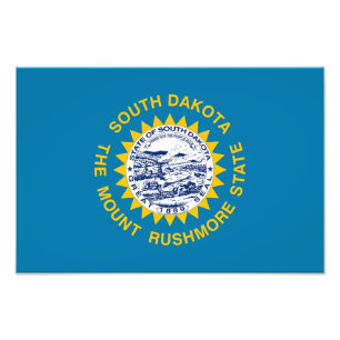 Vlag van South Dakota Foto Afdruk