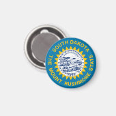 Vlag van South Dakota Magneet (Voorkant / Achterkant)