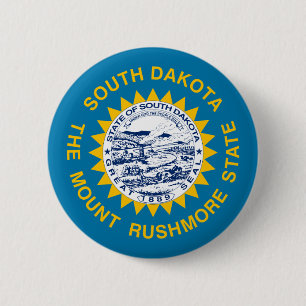 Vlag van South Dakota Ronde Button 5,7 Cm