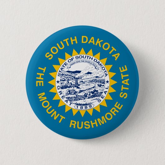 Vlag van South Dakota Ronde Button 5,7 Cm (Voorkant)