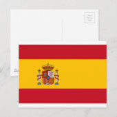 Vlag van Spanje - Bandera de España - Spaanse vlag Briefkaart (Voorkant / Achterkant)