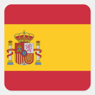 vlag van Spanje - Bandera de Espana Vierkante Sticker