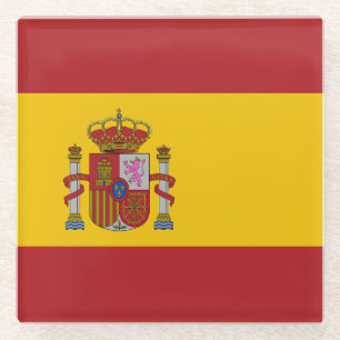 Vlag van Spanje Glazen Onderzetter