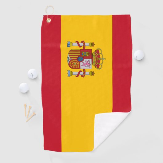 vlag van Spanje Golfhanddoek (Insitu)