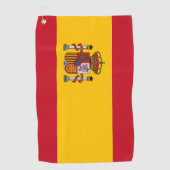 vlag van Spanje Golfhanddoek (Voorkant)