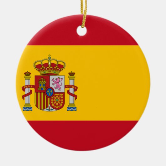 Vlag van Spanje Keramisch Ornament (Voorkant)
