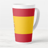 vlag van Spanje Latte Mok (Rechterhoek)