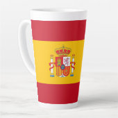 vlag van Spanje Latte Mok (Linkerhoek)