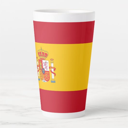 vlag van Spanje Latte Mok (Voorkant)