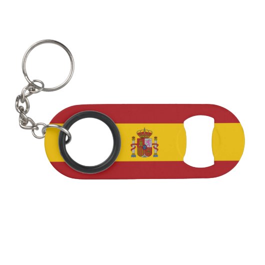 Vlag van Spanje Mini Flessenopener (Voorkant (Horizontaal))