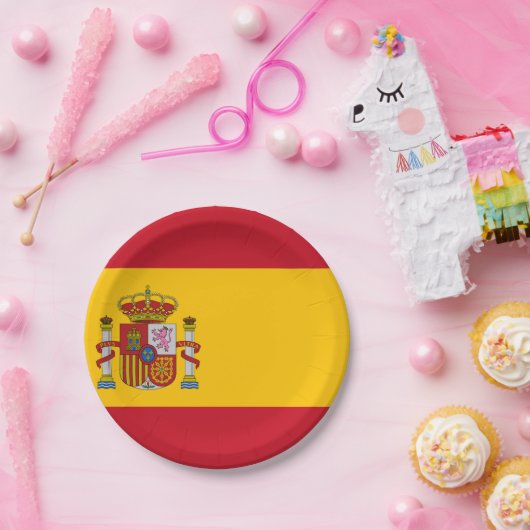 vlag van Spanje Papieren Bordje (Feest)