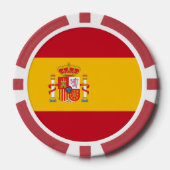 vlag van Spanje Poker Chips (Voorkant)