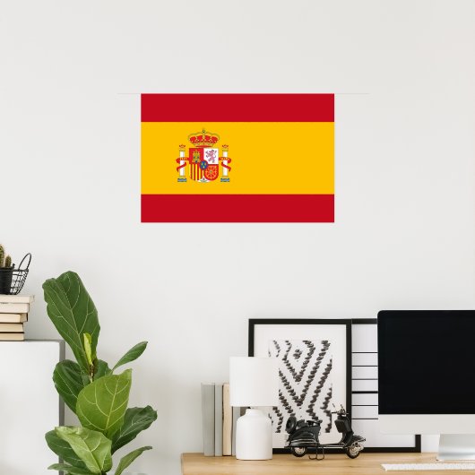 vlag van Spanje Poster (Thuiskantoor)