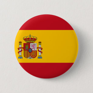 Vlag van Spanje Ronde Button 5,7 Cm