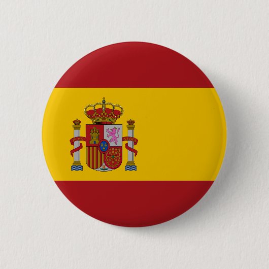 Vlag van Spanje Ronde Button 5,7 Cm (Voorkant)