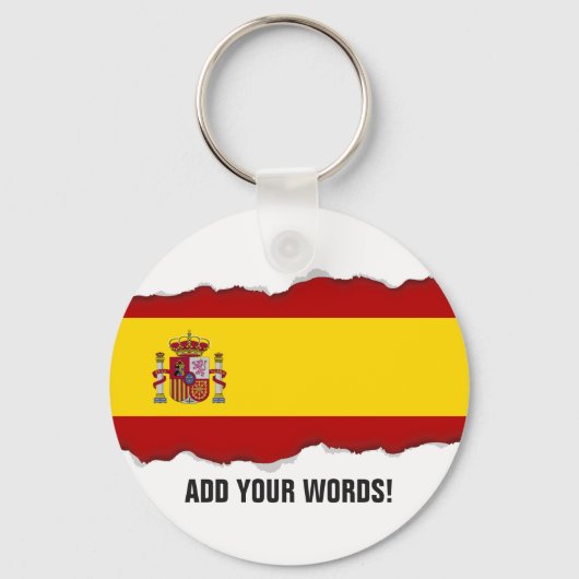 Vlag van Spanje Sleutelhanger (Voorkant)