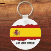 Vlag van Spanje Sleutelhanger (Voorkant)