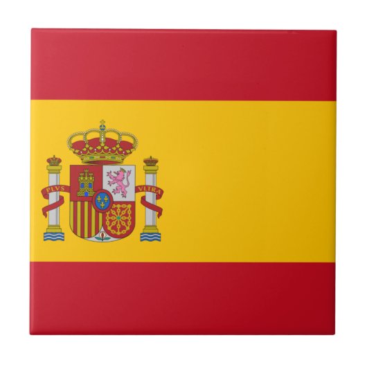 Vlag van Spanje Tegeltje (Voorkant)