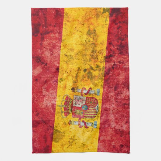 Vlag van Spanje Theedoek (Verticaal)