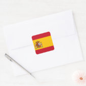 Vlag van Spanje Vierkante Sticker (Envelop)