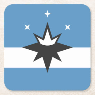 Vlag van Springfield, Missouri Vierkante Kartonnen Onderzetter