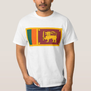 Vlag van Sri Lanka (ජා, ‍, රී Sri කා) (ශ්) T-shirt