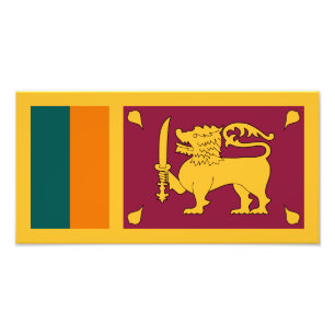 Vlag van Sri Lanka Foto Afdruk
