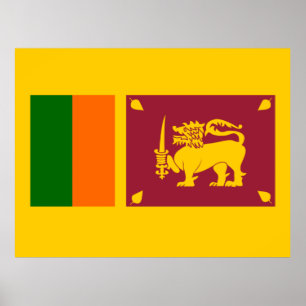 Vlag van Sri Lanka Poster