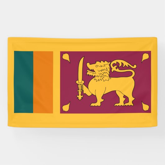 Vlag van Sri Lanka Spandoek (Horizontaal)