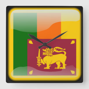 Vlag van Sri Lanka Vierkante Klok