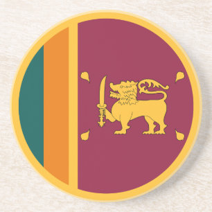 Vlag van Sri Lanka Zandsteen Onderzetter