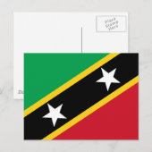 Vlag van St. Kitts en Nevi Briefkaart (Voorkant / Achterkant)