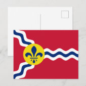 Vlag van St. Louis, Missouri Briefkaart (Voorkant / Achterkant)