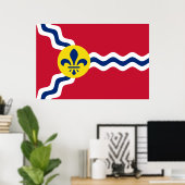 Vlag van St. Louis (Missouri) Poster (Thuiskantoor)