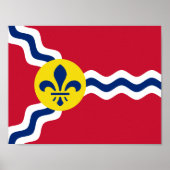 Vlag van St. Louis, Missouri Poster (Voorkant)